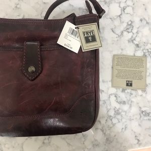 Frye NWT Melissa Button Crossbody Wine